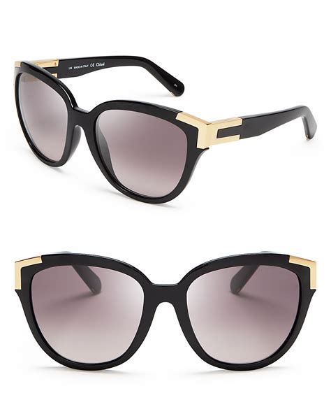 chloe black cat eye sunglasses|Chloé Sunglasses .